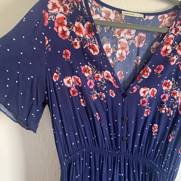 BEAUTIFUL POLKA DOT FLORAL MAXI DRESS - Picture 2 of 7